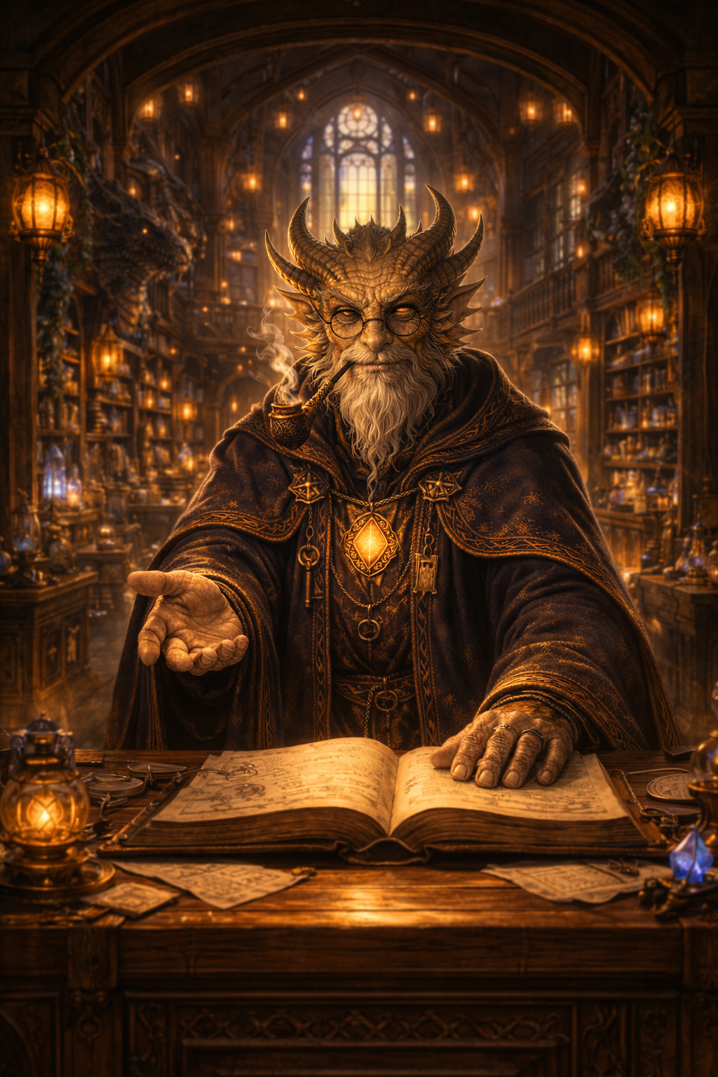 Il Custode di THE ARCANE SHOP accoglie i visitatori nella sua bottega arcana